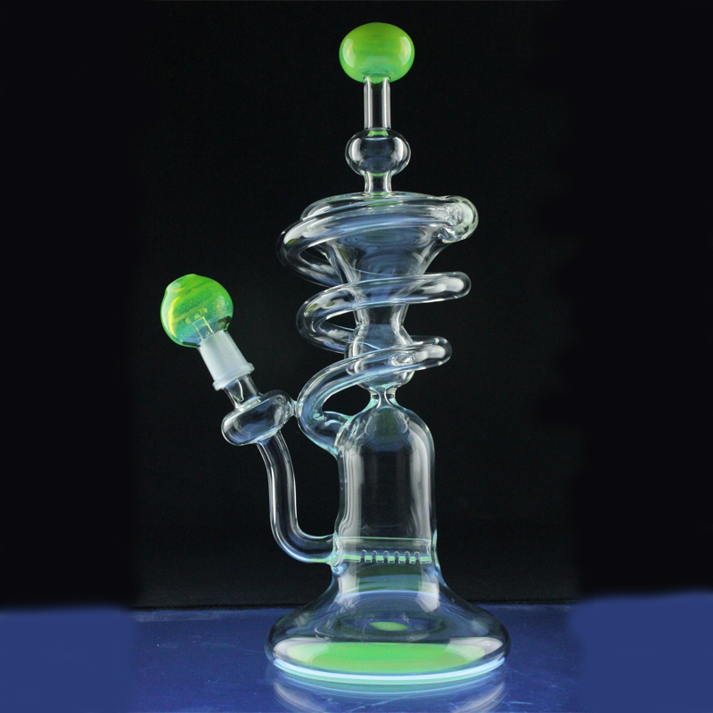 Coolest Spiral Recycle Hookah Glass Smoking Water Pipes (ES-GB-313)