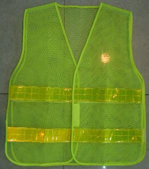 Comfortable Green Polyester High Visibility Safety Vest