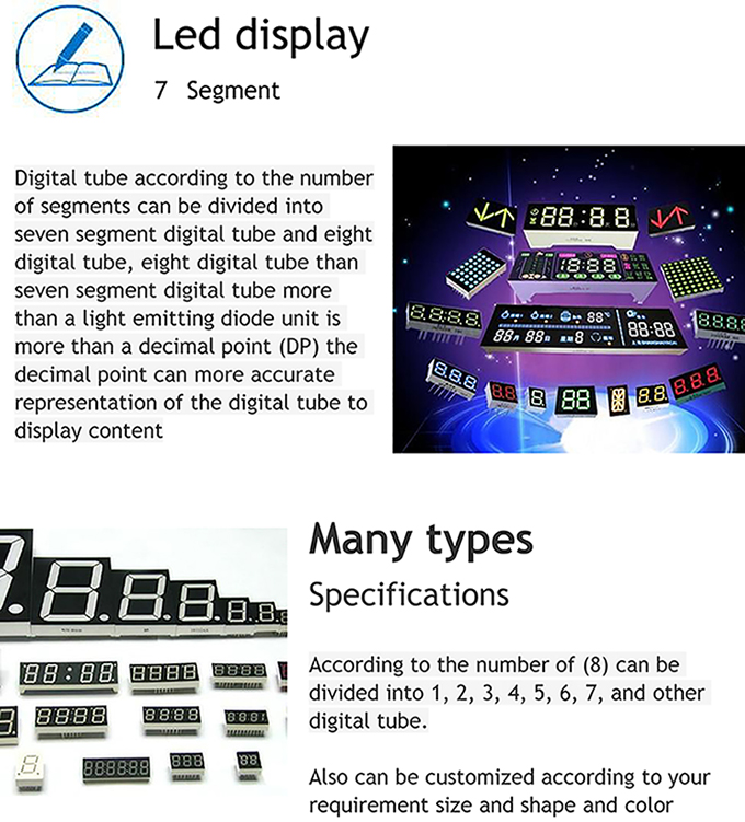 High Quality with RoHS 7 Segment LED Display Custom LED Display