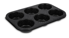 Cast Iron Enamel Muffin Pan/Cake Pan with 6 Cups