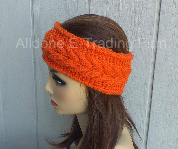 Hand Knit Headband Turban Ear Warmer Headwear Cable Hair Bands