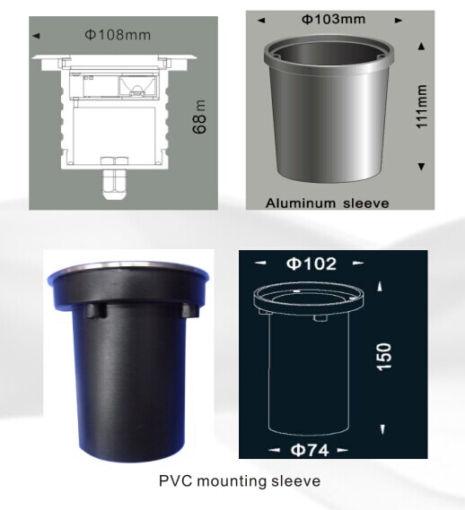 9W Recessed LED Underground Light Stainless Steel (JP82532)