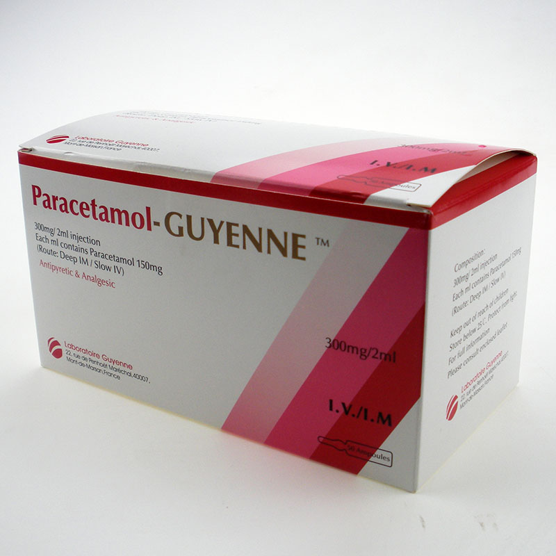 Paracetamol-Guyenne Injection for Analgesic and Antipyretic Medicines, Chemicals 300mg/ 2ml