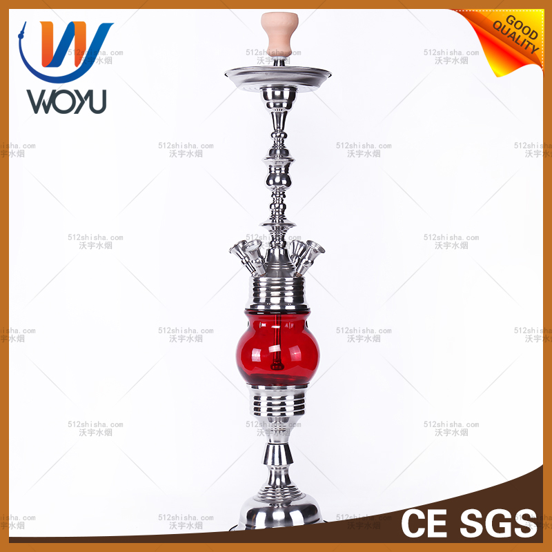 Electronic Cigarette Shisha Nargile Stainless Steel for Loung Bar Red Hookah