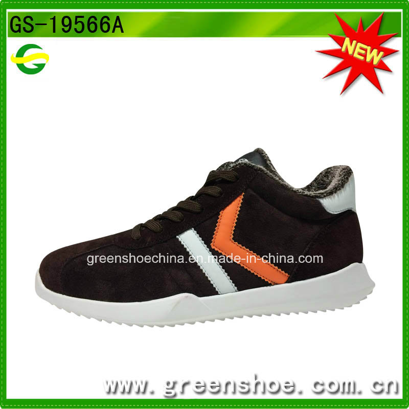 Cheap Customized Fashion Comfortable Fake Fur Men Winter Sports Shoes