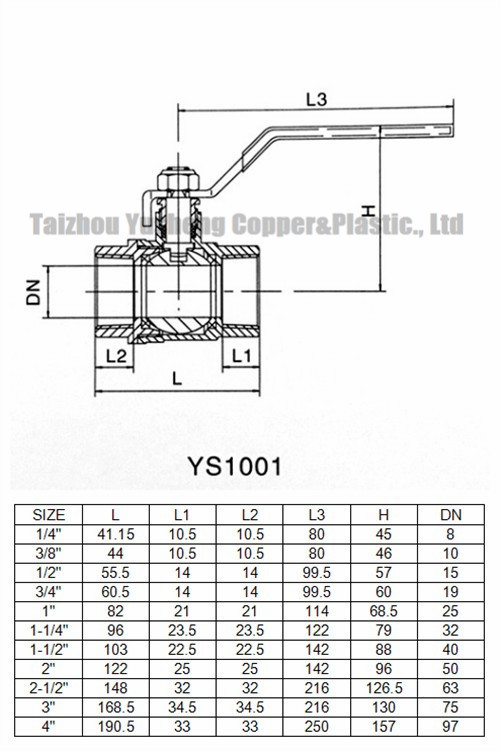 Brass Ball Valve Iron Handle (YS1001)