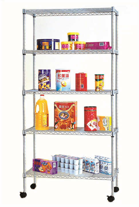 NSF Adjustable 5 Tier Metal Storage Steel Rack Shelf for Sale