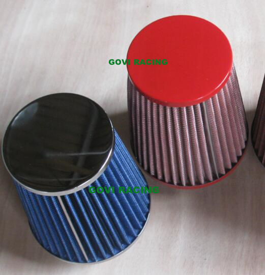 90 mm Red Air Filter 76mm Universal for Car Intake Pipe