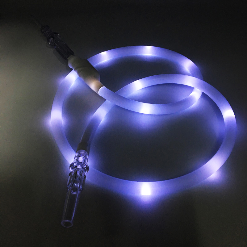 Creative 1.8m White LED Flashlight Silicone Shisha Hookah Hose (ES-HH-015-5)