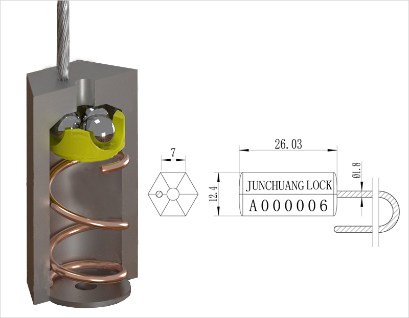 Security Lock Cantainer Used Wire Seal