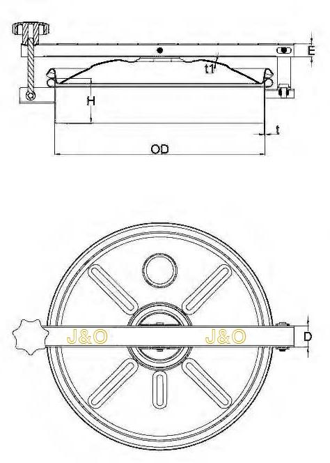 Stainless Steel Without Pressure (Upper Seal) Round Manhole