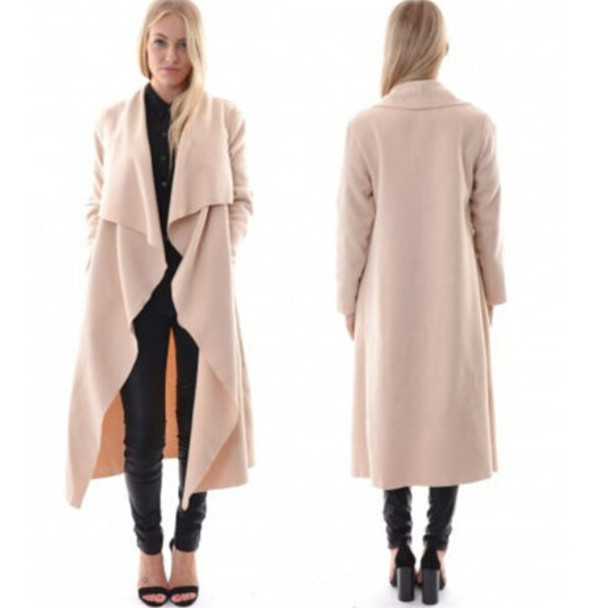 European New Brand Windbreaker Jacket Long Women Cardigan