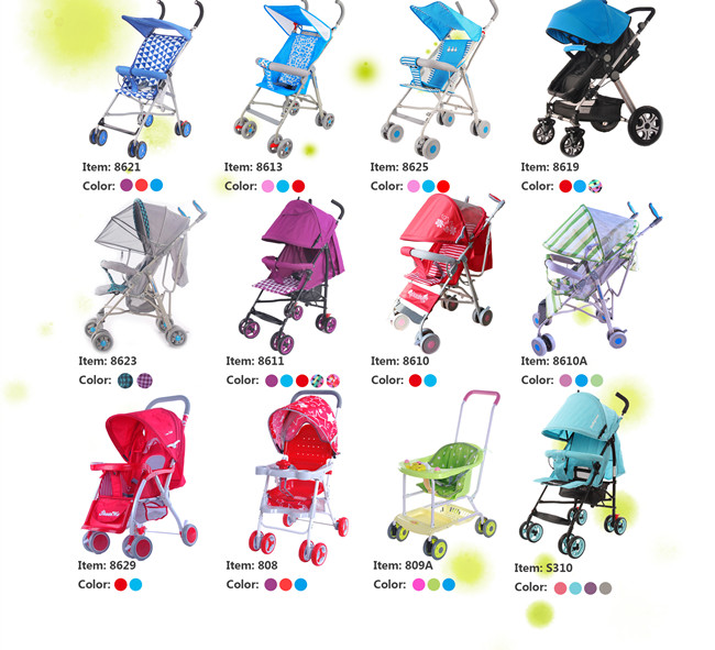 Ce Approved China Aluminium Alloy Frame Foldable Lightweight Baby Buggy with PU Wheeles