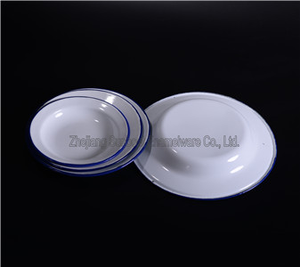 Eco-Friendly Enamel White Food/Fruit Dish