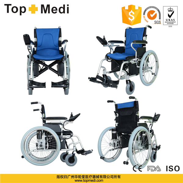 Topmedi Aluminum Folable Standard Electric Power Wheelchair