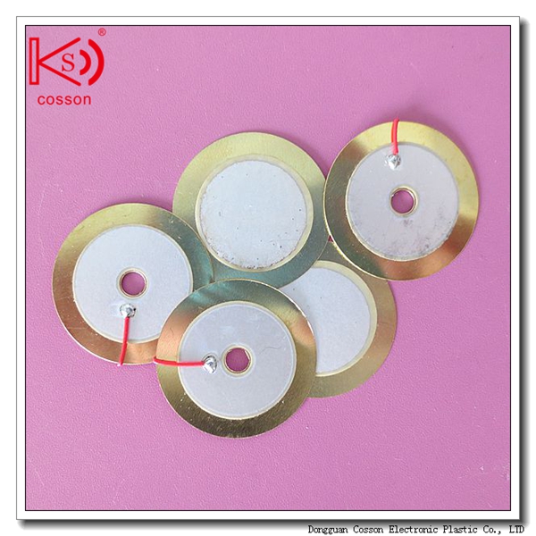 Disc Buzzer Alarm Wire and Connector RoHS Piezo Ceramic