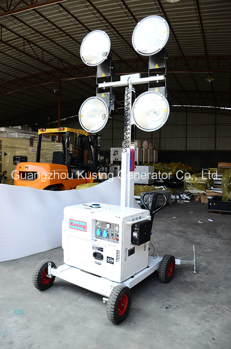 M500 Series with 5kVA Generator Mobile Light Tower Generator Set/Diesel Generator Set/Diesel Generating Set/Genset/Diesel Genset