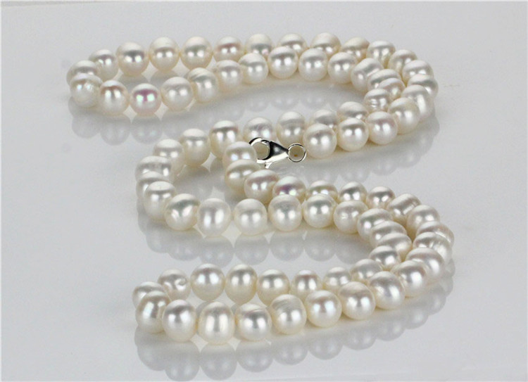 11-12mm Potato Shape White Pearl Fashion Necklace