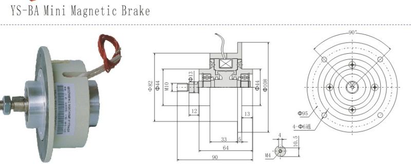 5nm Ys-Ba-0.5 Unreeling Cable Machine Micro Magnetic Powder Brake