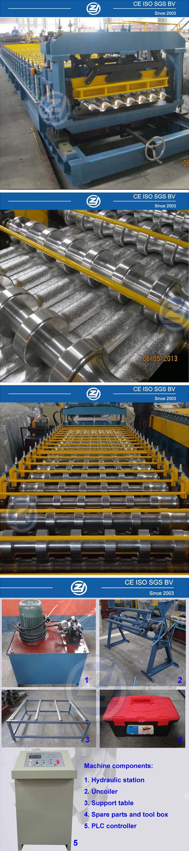 Metrocopo Steel Roof Tile Roll Forming Machine with CE