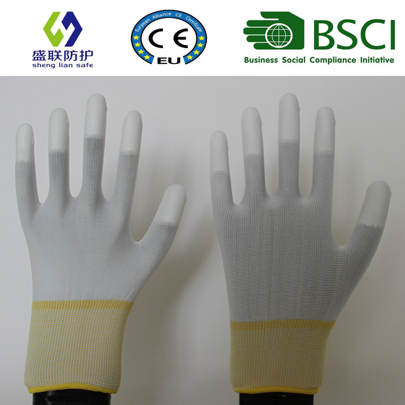 13G Polyester Lining PU Coated Safety Work Glove (PU205)