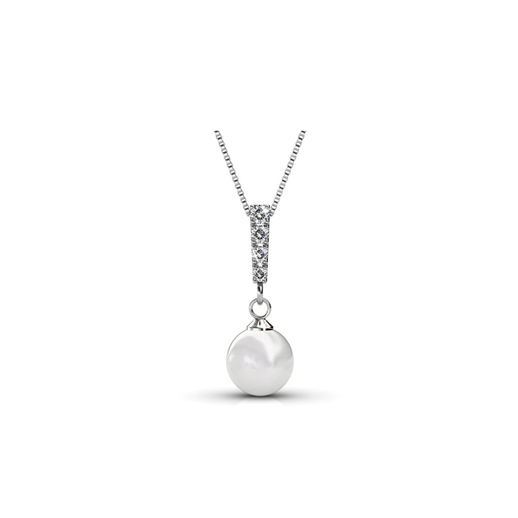 Destiny Jewellery Crystal From Swarovski Mercury Pearl Pendant & Necklace