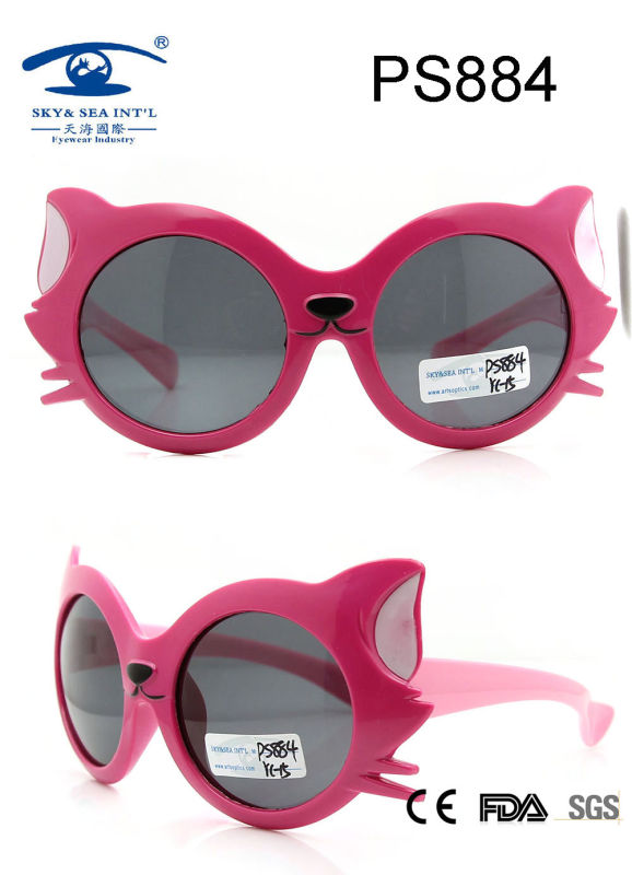 Fox Cartoon Kids Sunglasses, Top Selling Plastic Material Rubber Finished Kid Sunglasses (PS884)