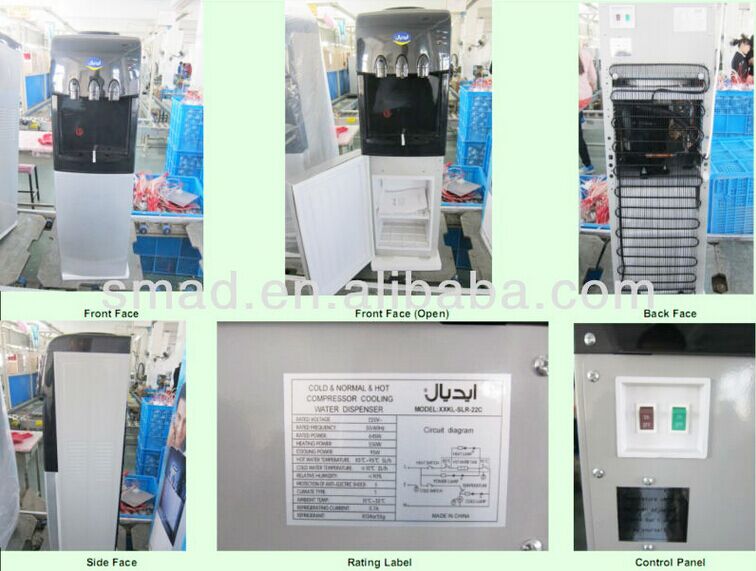 Compressor Hot and Cold Water Dispenser with Refrigerator