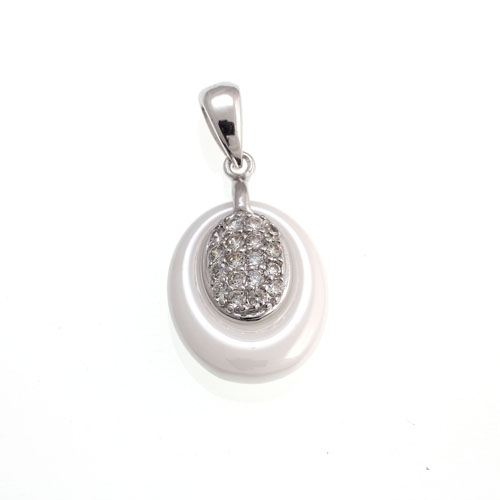 Silver Jewelry Ceramic Pendant (P21000)