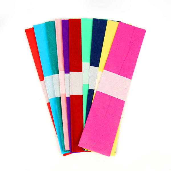 10 Color Mixed Colorful Crepe Paper Wax Paper for Flower Packaging Artwork Paper