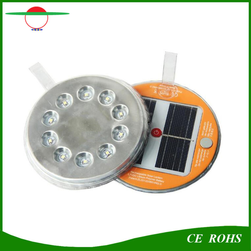 Easy to Take 10LED Magnet Solar Light Emergency Camping Lighting for Hiking Outdoor Use