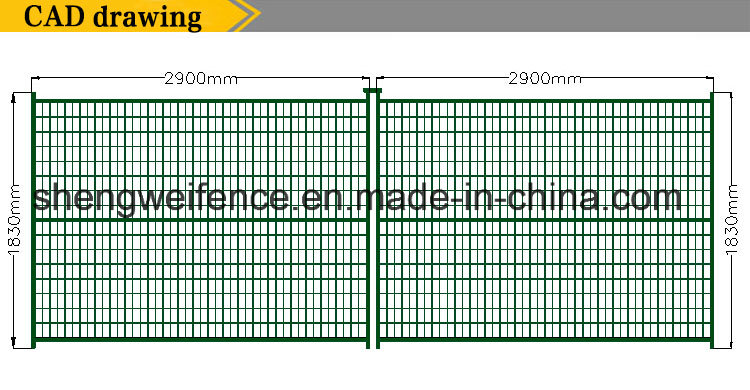 6 Feet X10feet Canada Standard Powder Coated Temporary Fence