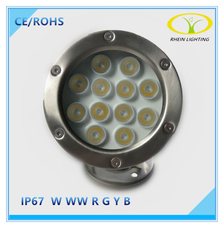 12W Stainless Steel LED Found Light for Fountain