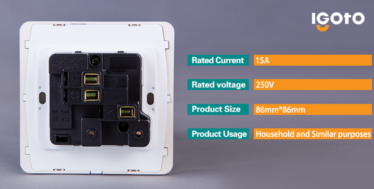 15A High Quality Switch Socket for Ksa Market