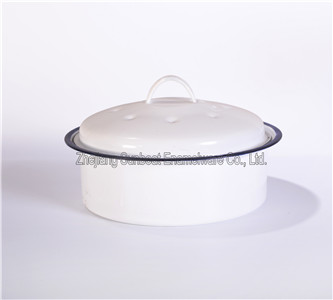 Carbon Steel Enamel Pot/Casserole with Handle