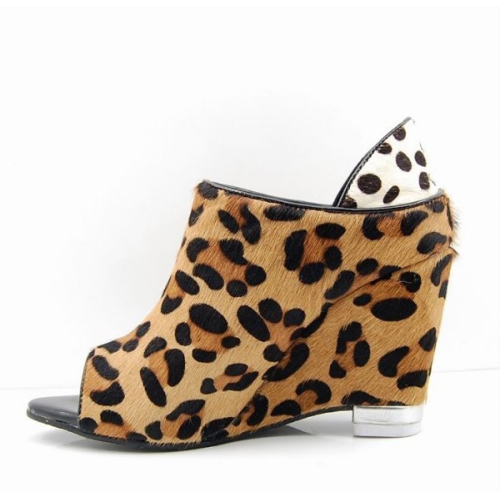 Fashion High Heel Leopard Ladies Boots (HCY02-457)