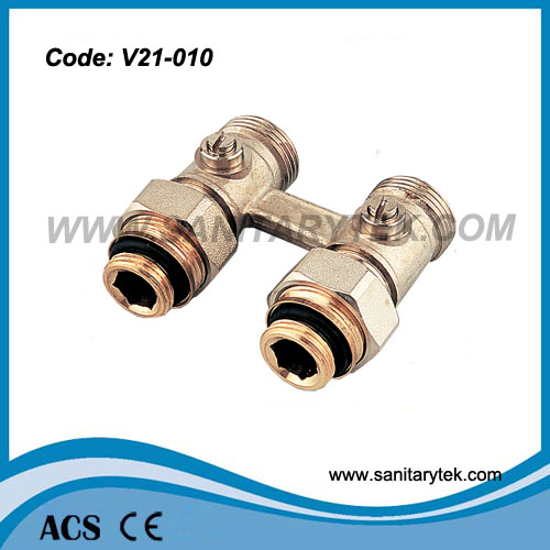 Straight Radiator H-Block with Valve (V21-303)