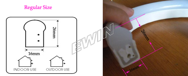 24V 15*26mm Digital RGB LED Neon Flex with SMD 5050