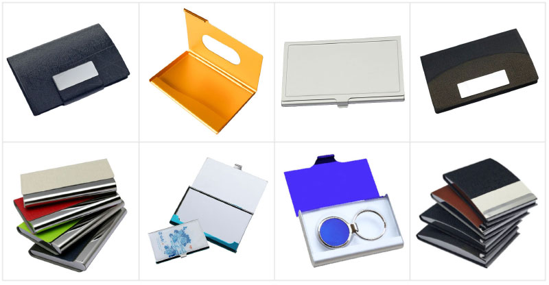 Hot Sale Business Gift Leather Steel Card Holder
