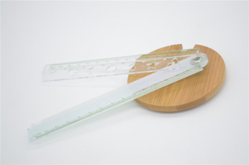 Folding Stationery Plastic Ruler with Artwork for Office Supply