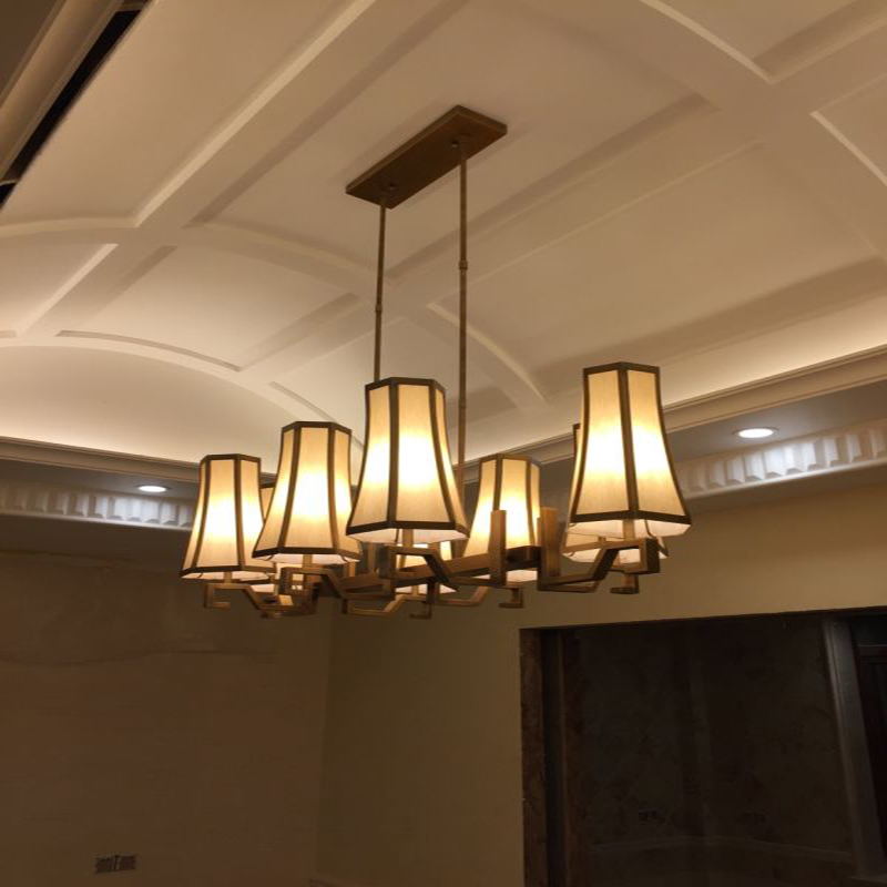 Modern Antique Brass Lobby Pendant Lamp for Hotel Project