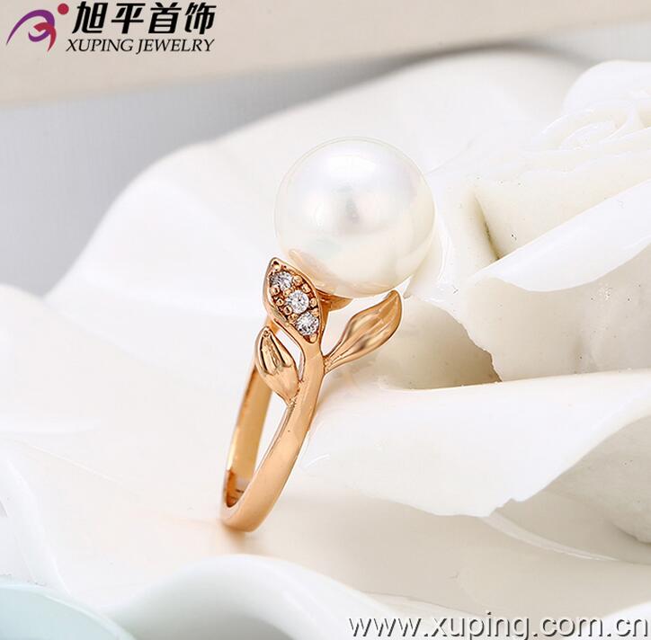 Popular Xuping Jewelry Rose Gold Color Pear Ring with Synthetic CZ