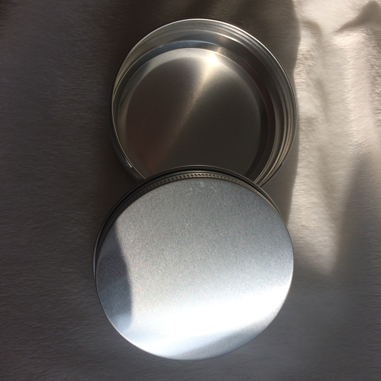 Silver Aluminum Tin with Screw Lid