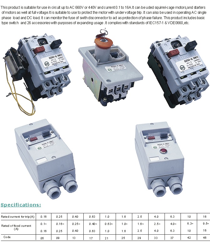 Dz162-16 Motor Protection Circuit Breaker