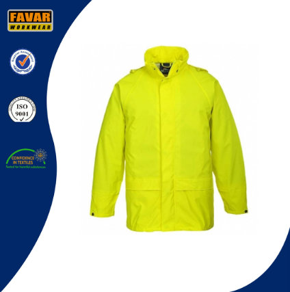 Wholesale High Quality Polyester Raincoat with PU Coating