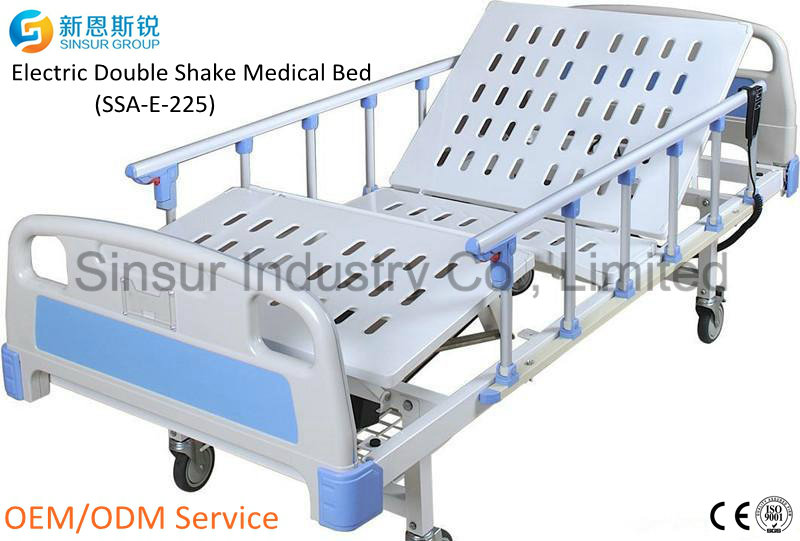 Adjustable Hospital Ward Electric Double Shake Nursing Patient Bed