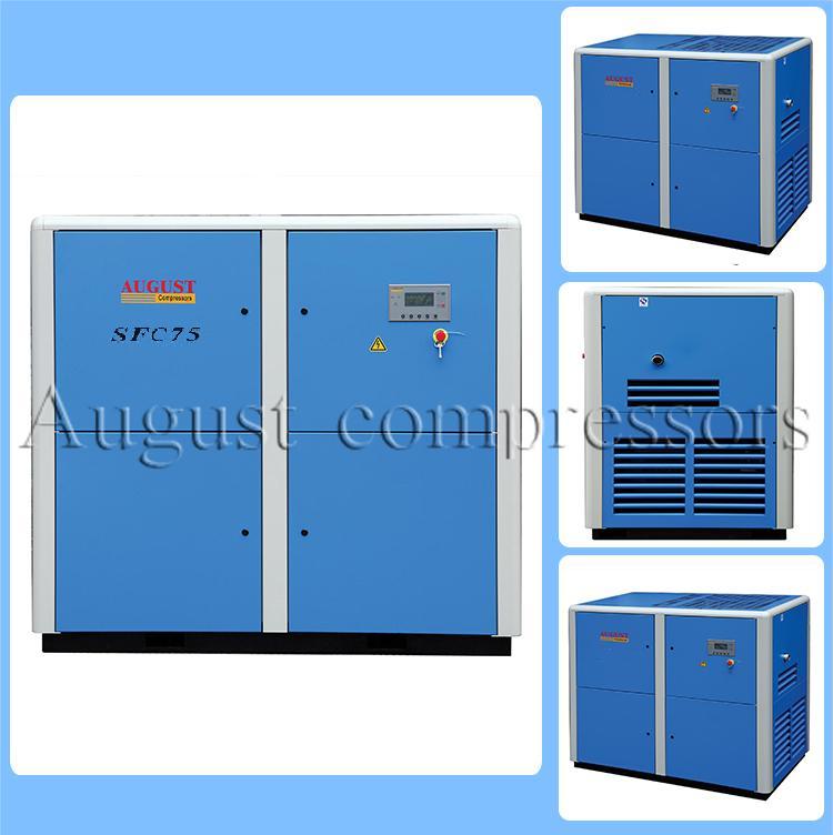 75kw/100HP August Stationary Air Cooled Screw Compressor