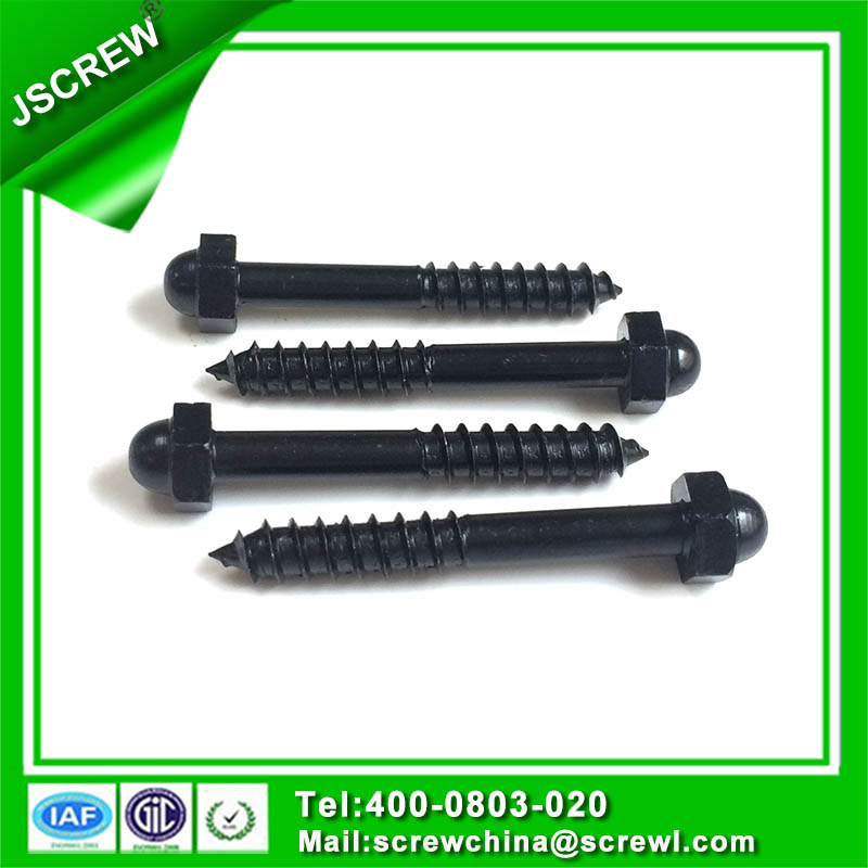 China Supply Customized Round Hex Head Self Tapping Black Bolt