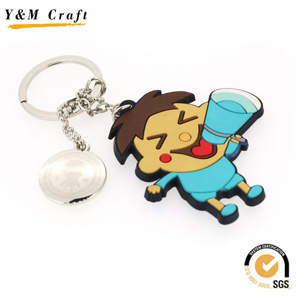 Color Fill Soft PVC Key Hanger Gift for Client Ym1123