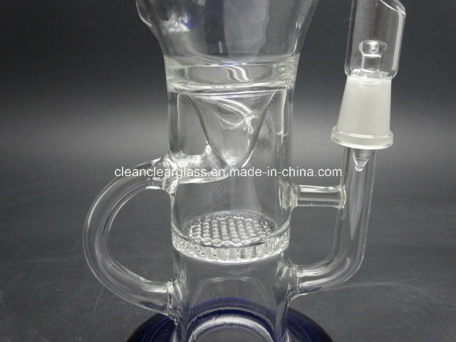 Manufacturer Wholesale Glass Water Pipe Oil Rig Recycler with 14.5mm Joint